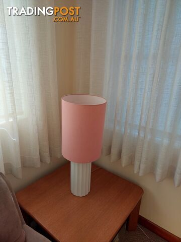 ATTRACTIVE ROSE COLOURED FABRIC COVERED LAMP SHADE ONLY -- $60 -- COLLECT IN MAROUBRA