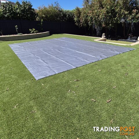 7M by 5.2M Tarp PLUS 10 Poles PLUS Pegs PLUS Centre Ridge and Ropes