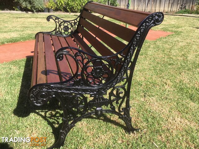 Cast iron garden outdoor Antique / Vintage park wrought bench seats tables