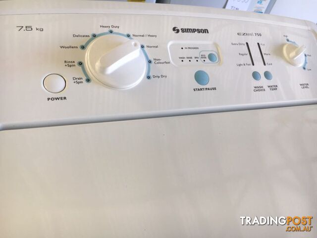 7.5kg Simpson washing machine DELIVERY WARRANTY