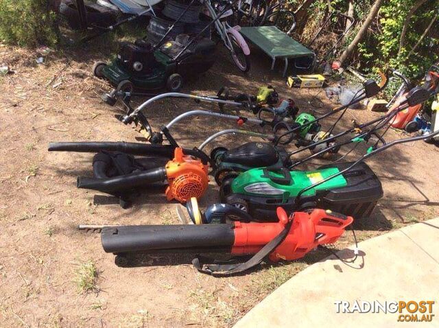 Garden equipment mower $80 snippers from $50
