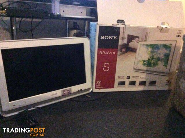 Sony bravia 22inch smart tv with box remote and paper work never