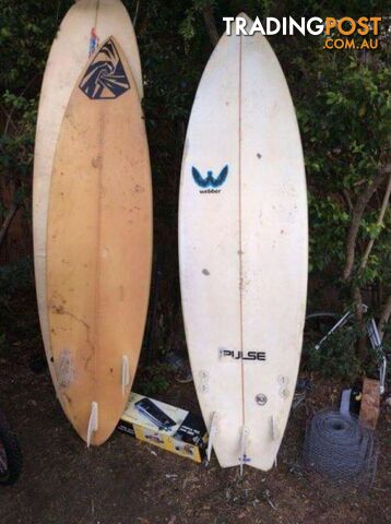 2 surf boards some dings fair condition
