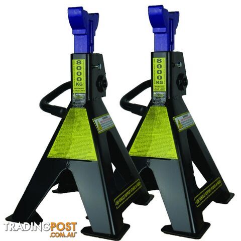 8000 KG RATCHET STYLE VECHICLE SUPPORT STANDS (1 PAIR) ; MIN HEIGHT: 470mm, MAX HEIGHT: 730mm