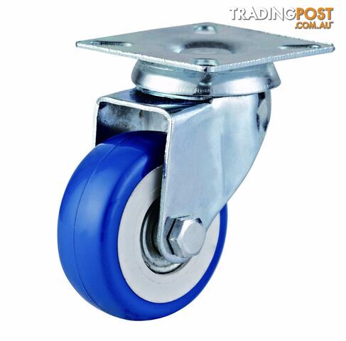 2; Light Duty Blue PVC Swivel Caster Wheels