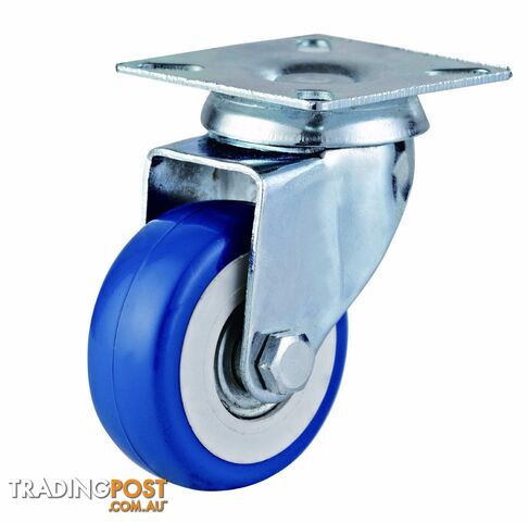 2; Light Duty Blue PVC Swivel Caster Wheels