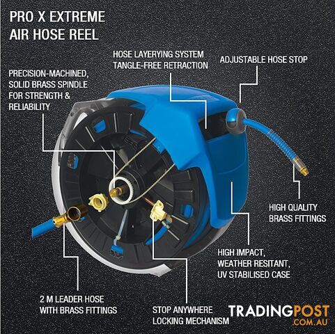 30m Pro Series Extreme Ultraflex Retractable Air Hose Reel - photo 4 of 4
