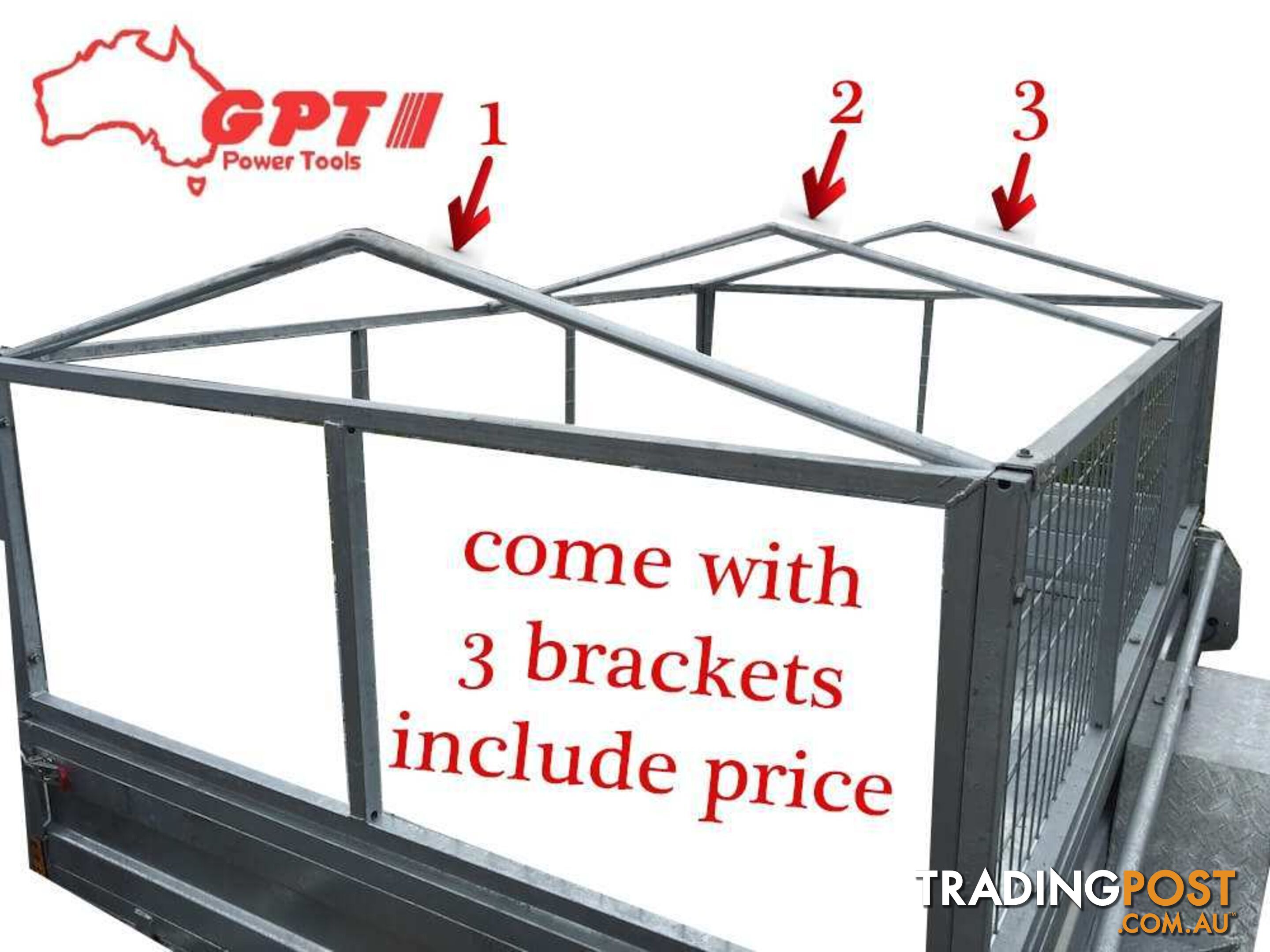 NEW GPT CAGED 6X4 900MM TRAILER COVER, GREEN/GREY WOVEN CANVAS