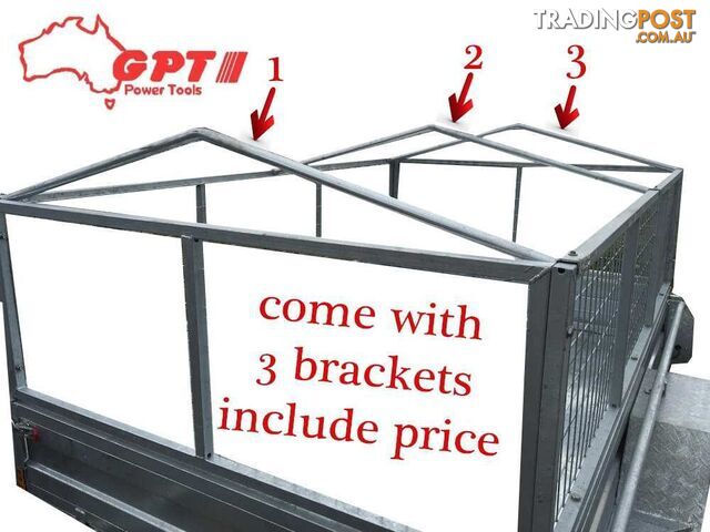 NEW GPT CAGED 6X4 900MM TRAILER COVER, GREEN/GREY WOVEN CANVAS