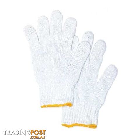 KNITTED POLY/COTTON GLOVES (12)