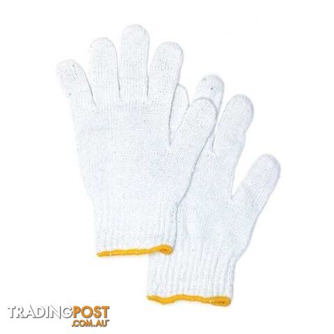 KNITTED POLY/COTTON GLOVES (12)