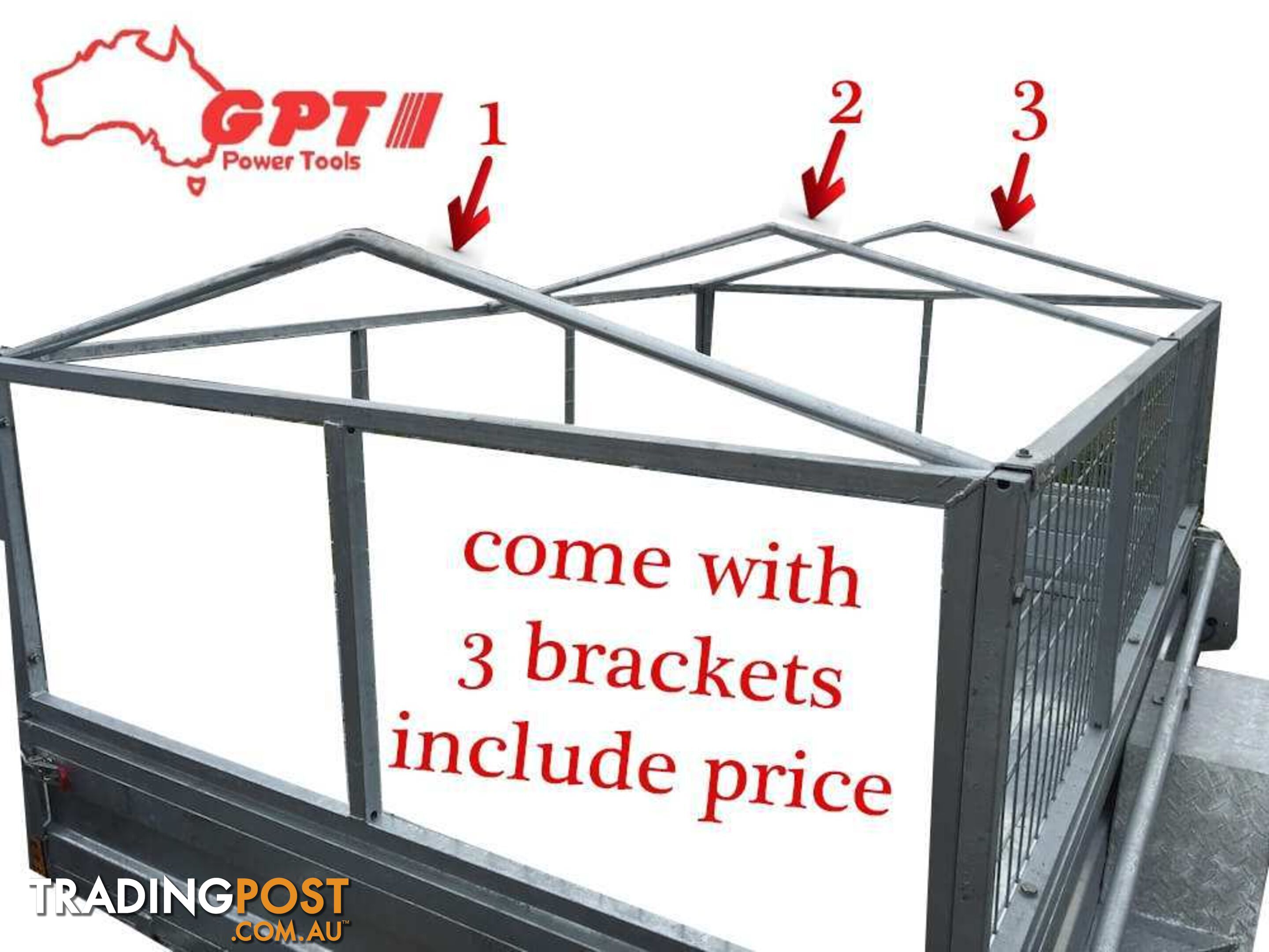 NEW GPT CAGED 8X5 900MM TRAILER COVER, GREEN/GREY WOVEN CANVAS