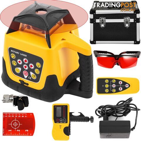 Red Beam Rotary Laser Level Kit With Detector And Remote Control