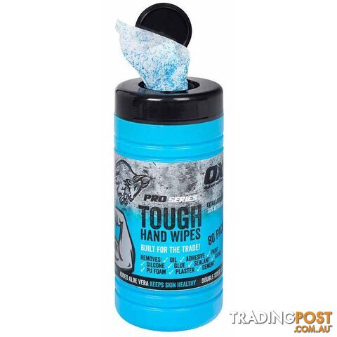 OX Tough Anti  Hand Wipes ( 80 Pack )( Free Shipping )