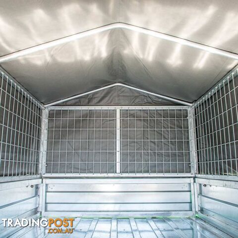 NEW GPT CAGED 8X5 600M TRAILER COVER, GREEN/GREY WOVEN CANVAS - photo 5 of 7