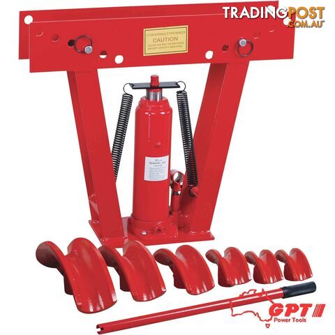 12 TON GPT HYDRAULIC PIPE BENDER W/ 5 PIPE ATTACHMENT | 90 BEND 50MM MAX BEND
