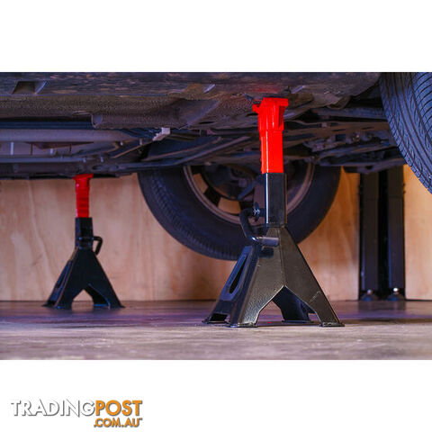 4000 KG RATCHET STYLE VECHICLE SUPPORT STANDS ; MIN HEIGHT: 395mm, MAX HEIGHT: 613.5mm - photo 4 of 4