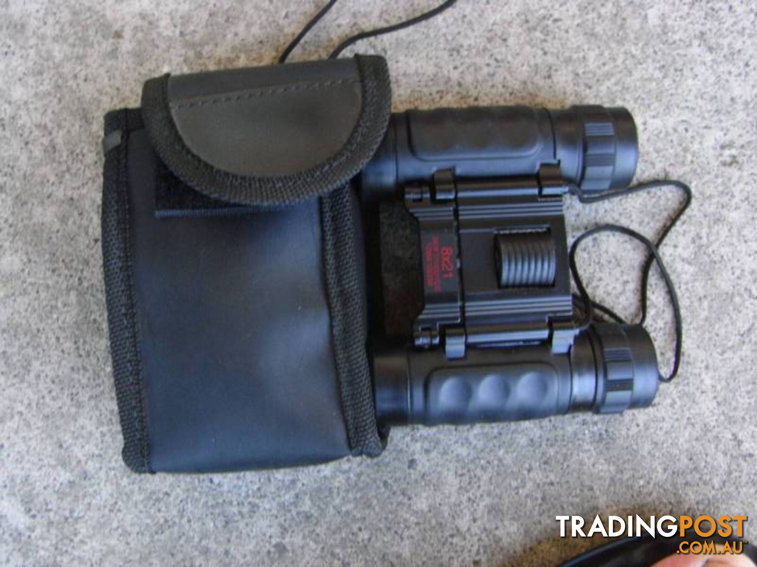 Metal 8X21 Pocket Binoculars & pouch with belt loop pickup or pos