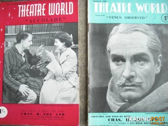 THEATRE WORLD******1950 1960 GOOD CONDITION 20 ISSUES