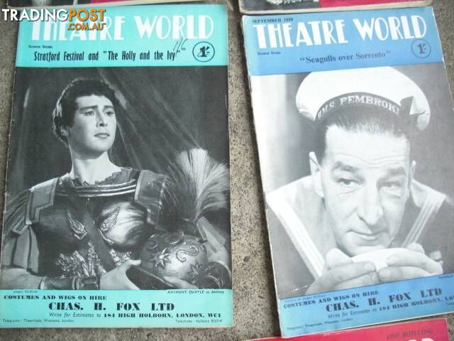 THEATRE WORLD******1950 1960 GOOD CONDITION 20 ISSUES