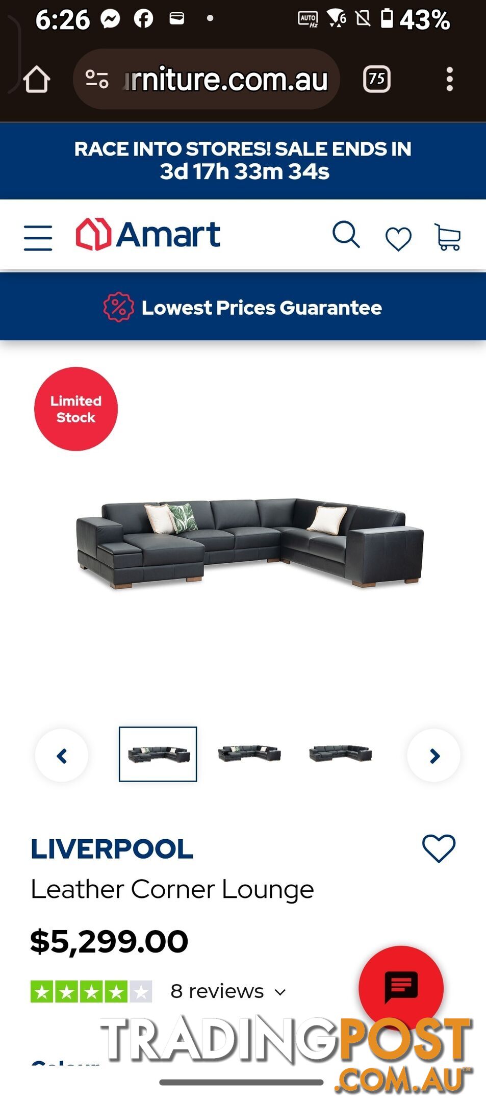 Large family leather lounge