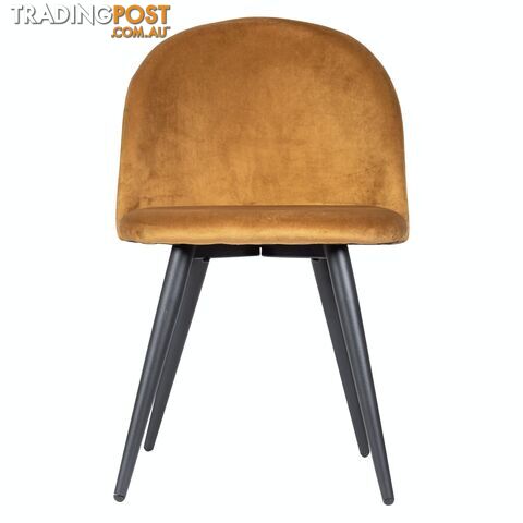 Tan Nalu Velvet Dining Chair Set of 2 - 9345869249438 - LYL-AFFUZA003BR