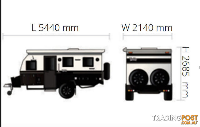 2022 Fantasy Caravan E Series 3.7m (12ft) Hard Top Caravan