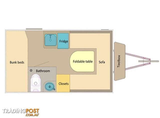 2022 Fantasy Caravan E Series 3.7m (12ft) Hard Top Caravan