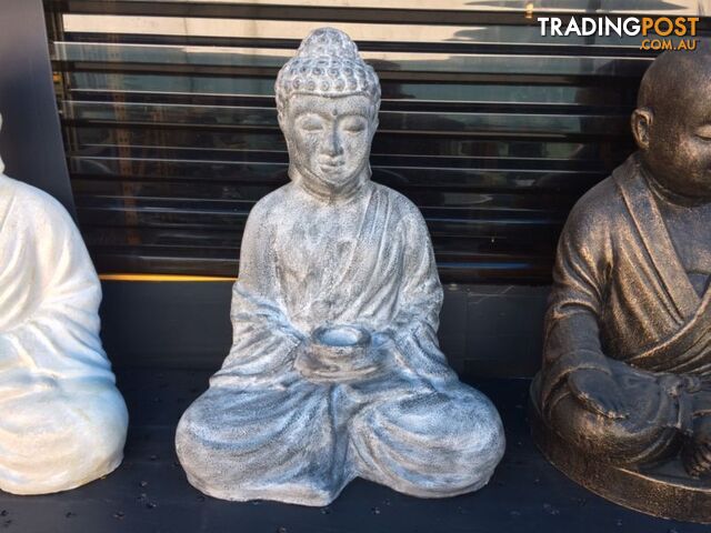 STATUE SITTING BUDDHA w/ CANDLE 50cm (GREEN)