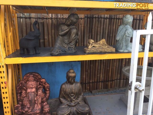 STATUE BUDDHA RESTING 70cm (BLK GOLD)