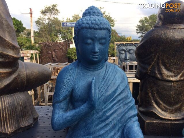 STATUE SITTING BUDDHA MEDITATION 60cm (BLUE)