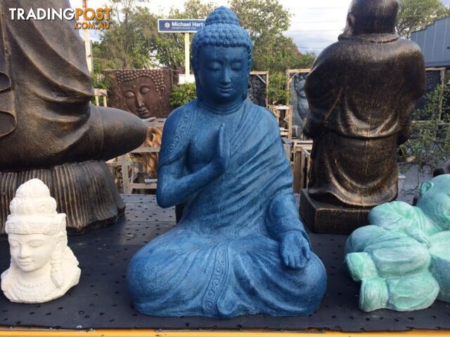 STATUE SITTING BUDDHA MEDITATION 60cm (BLUE)