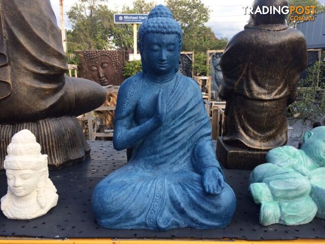 STATUE SITTING BUDDHA MEDITATION 60cm (BLUE)