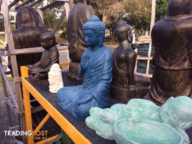 STATUE SITTING BUDDHA MEDITATION 60cm (BLUE)