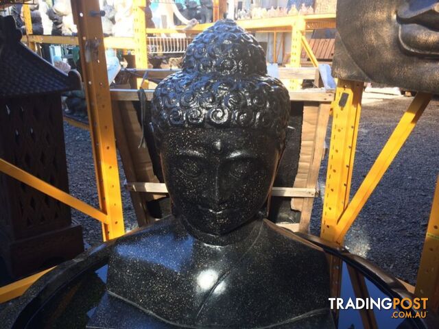 WF BUDDHA HEAD 65cm w/ STAND (BLACK) - photo 2 of 6