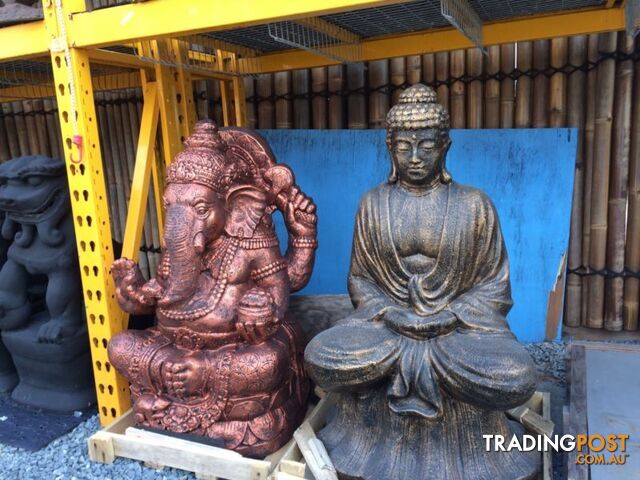 STATUE SITTING BUDDHA LOTUS 100cm