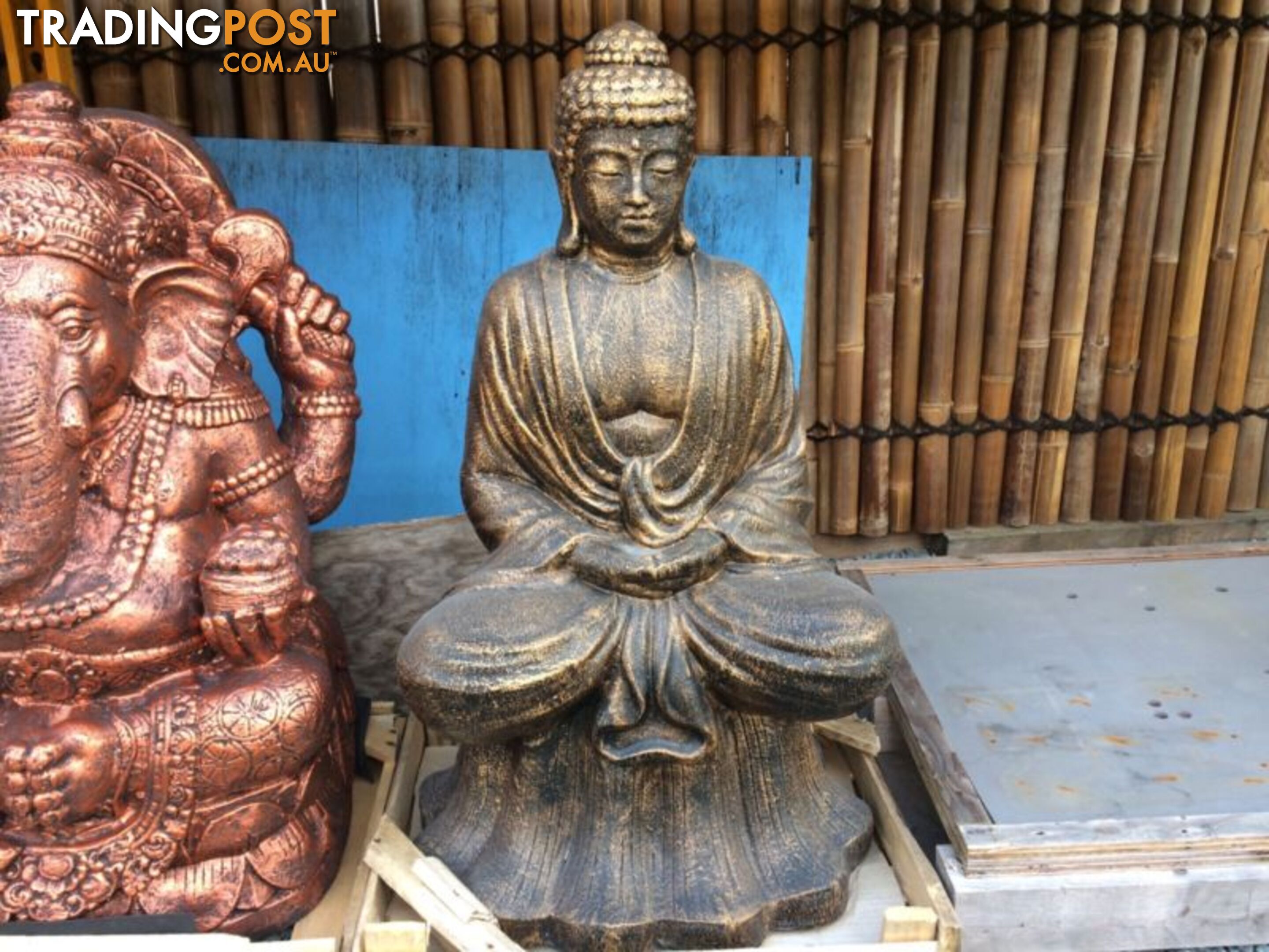 STATUE SITTING BUDDHA LOTUS 100cm