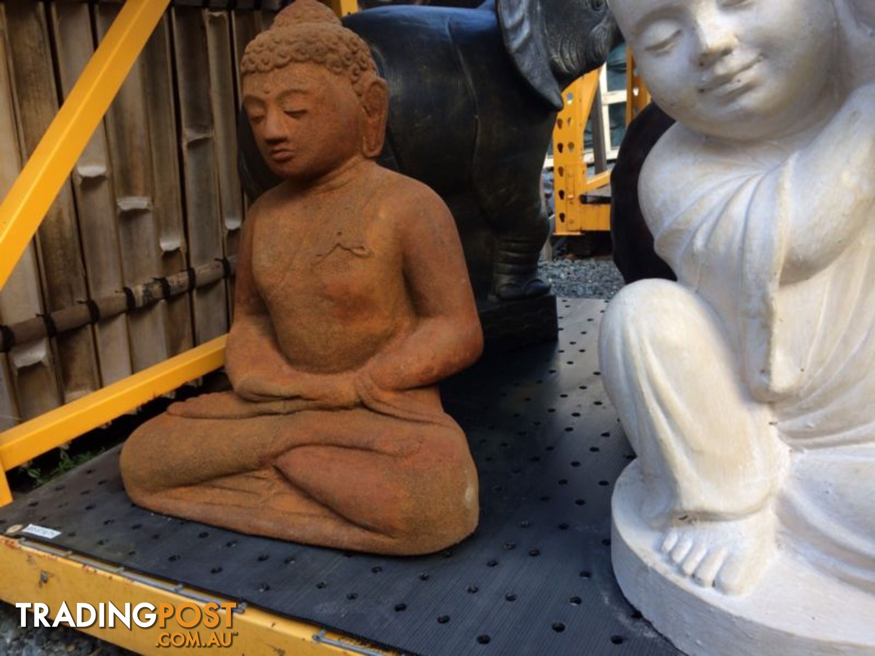 STATUE SITTING BUDDHA 52cm (RUSTIC)