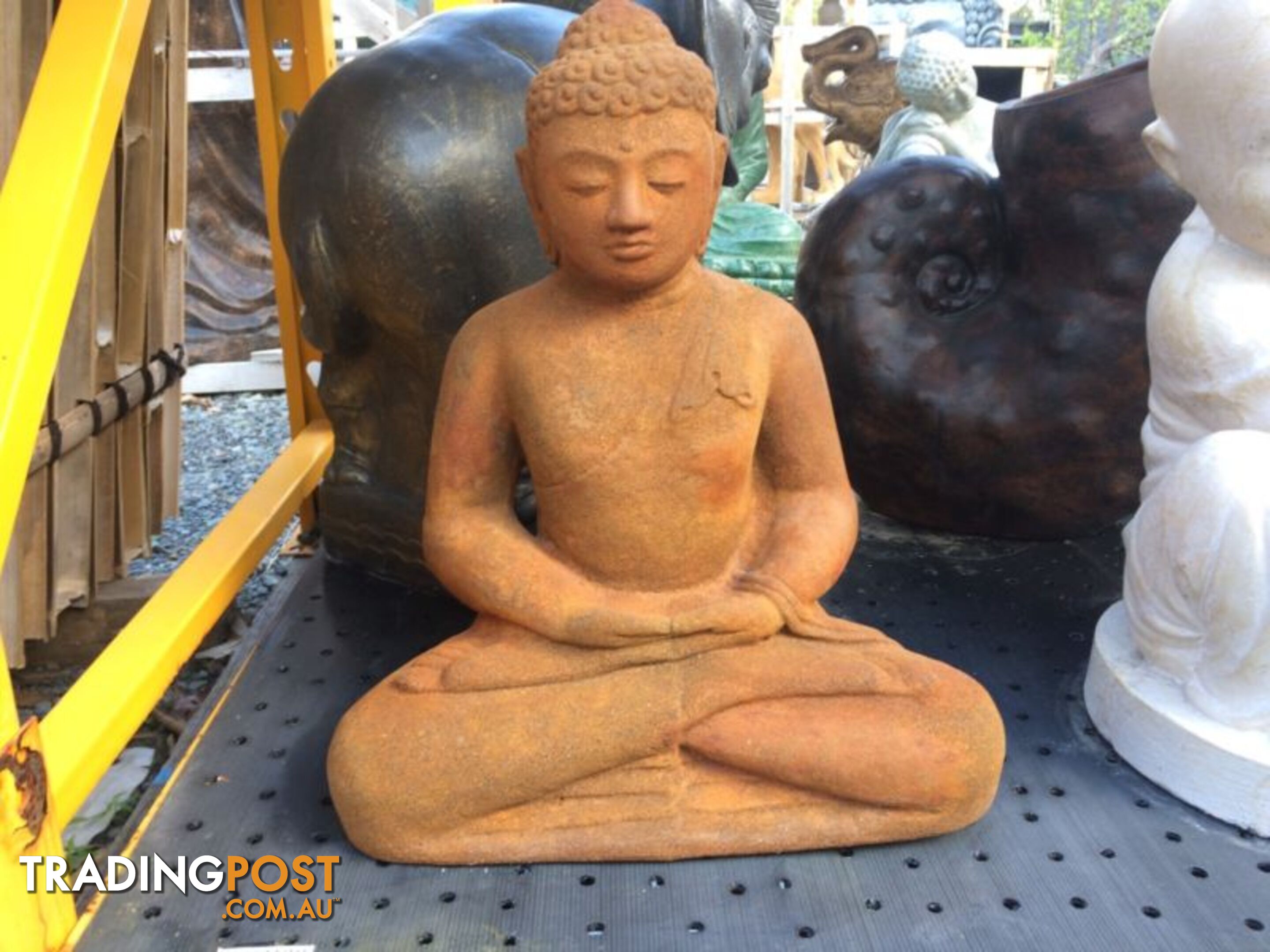 STATUE SITTING BUDDHA 52cm (RUSTIC)