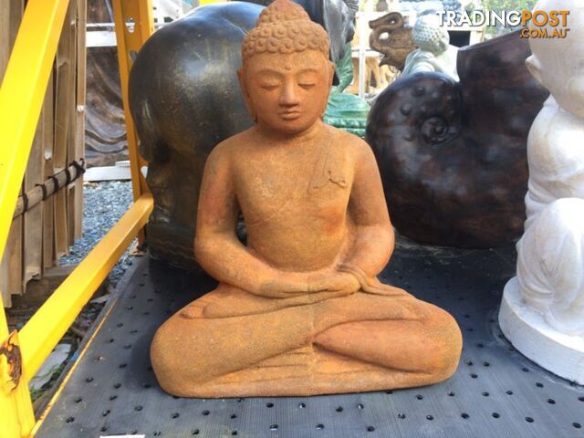 STATUE SITTING BUDDHA 52cm (RUSTIC)