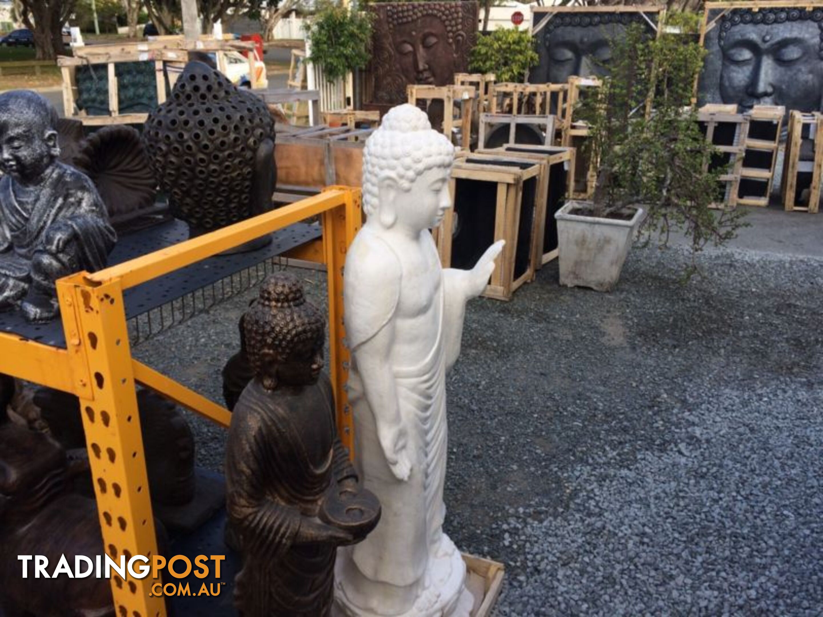 STATUE STANDING BUDDHA (WHITE)