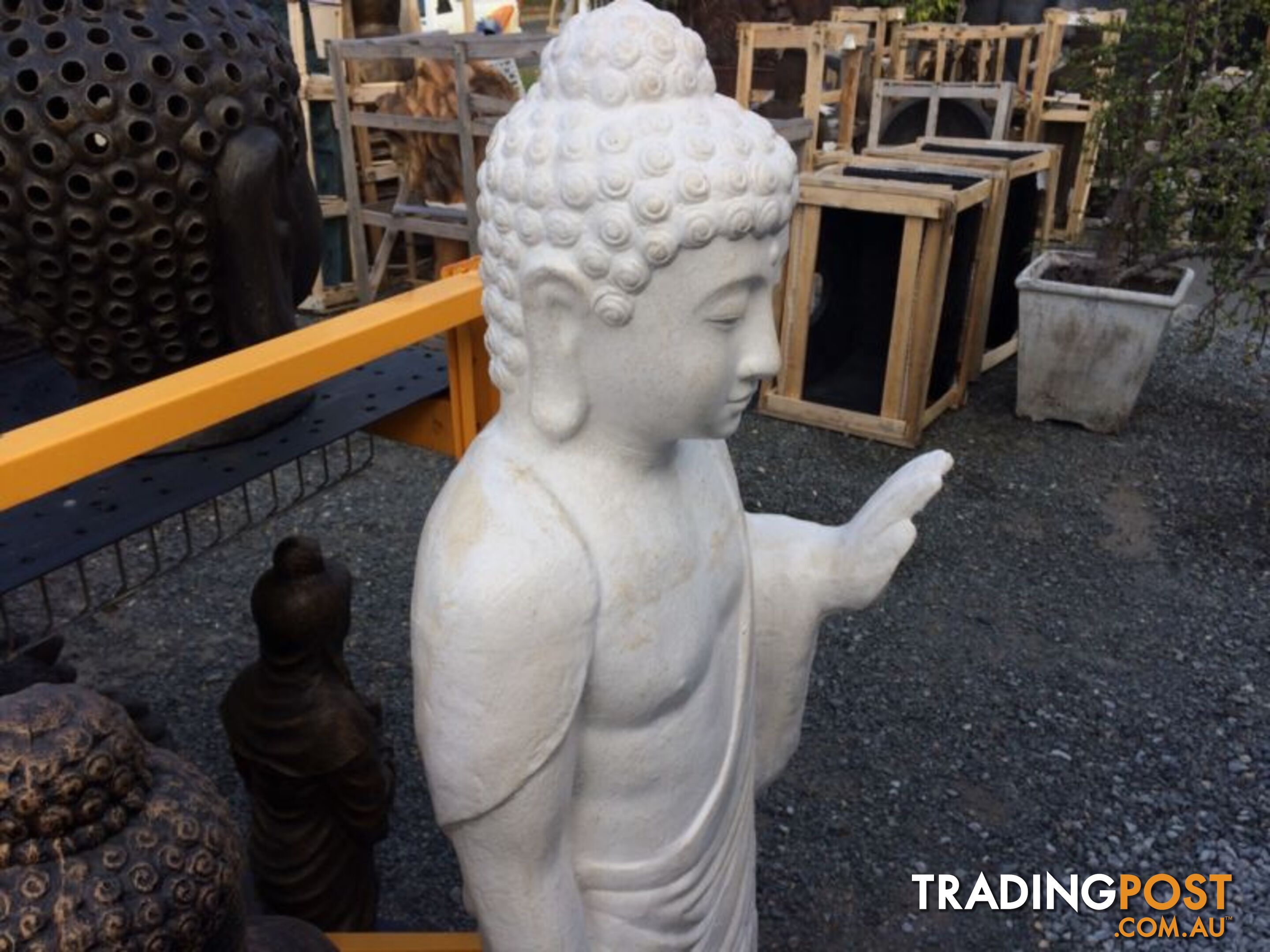 STATUE STANDING BUDDHA (WHITE)