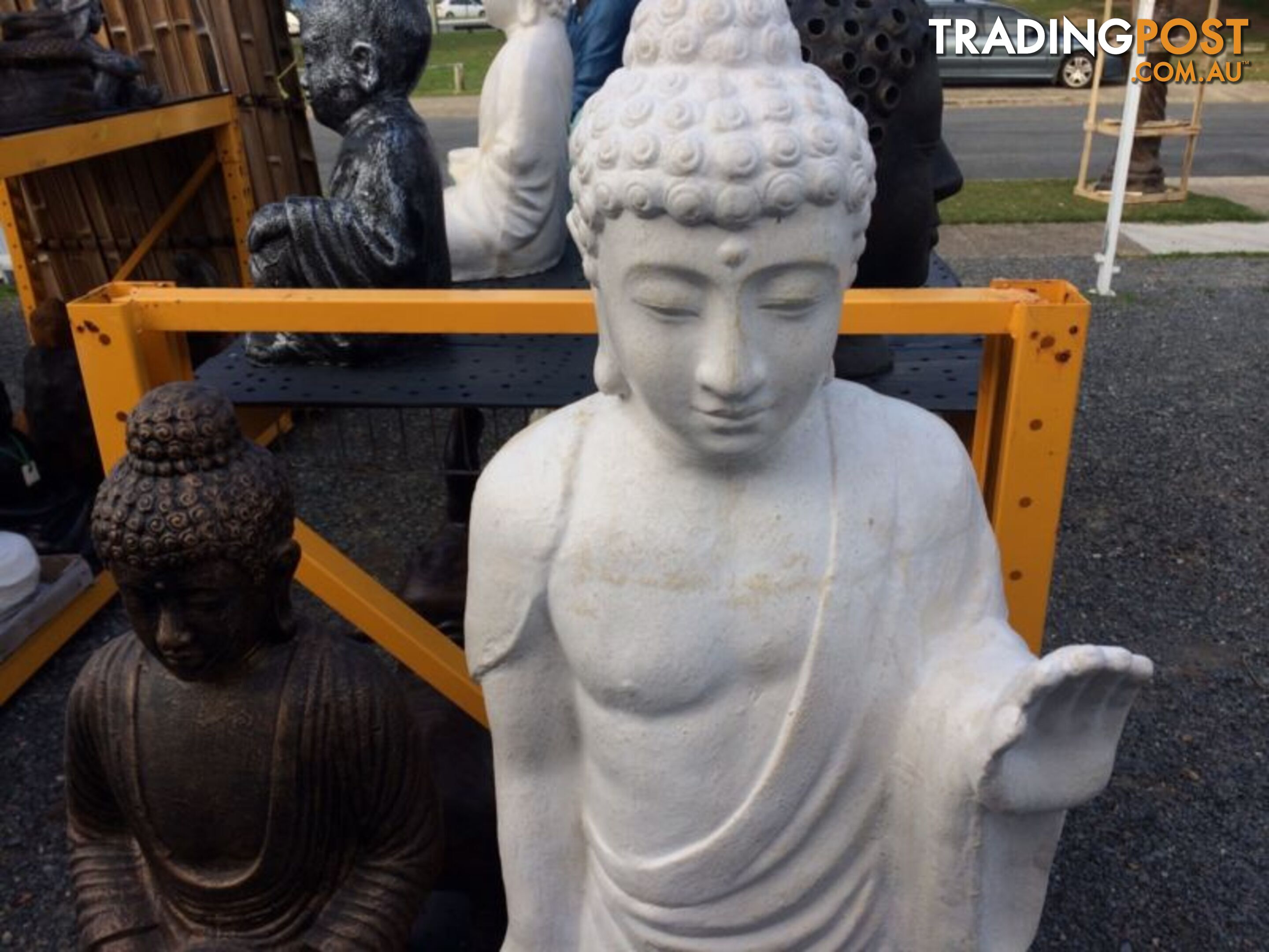 STATUE STANDING BUDDHA (WHITE)