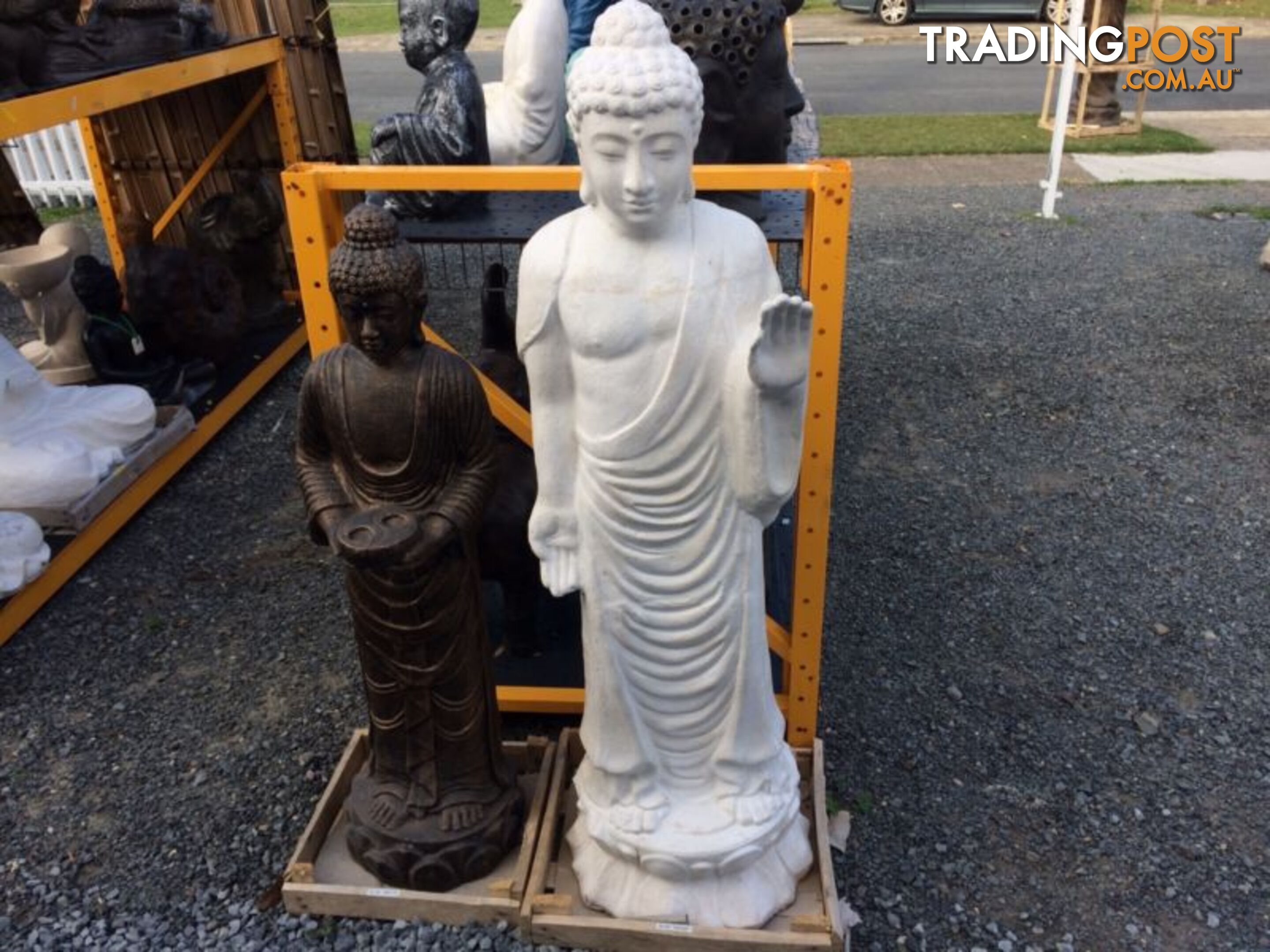 STATUE STANDING BUDDHA (WHITE)