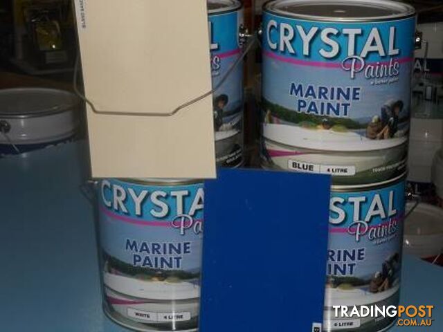 MARINE PAINT 6 X 4 LITRES WHTE AND BLUE AUSTRALIAN MADE I PAC