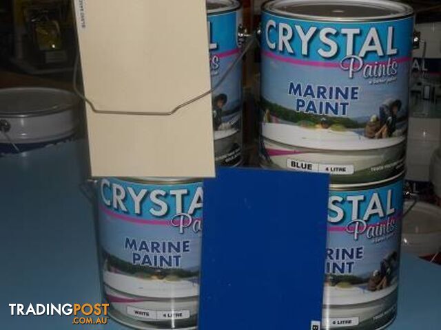 MARINE PAINT 12 LITRES WHITE AND 4 LITRES BLUE