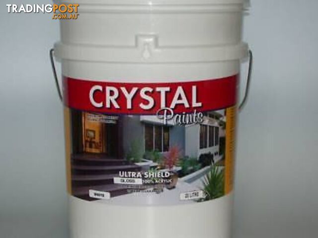 EXTERIOR LOW SHEEN PAINT 20 X 20 LT ACRYLIC OK FOR INTERIOR WHITE