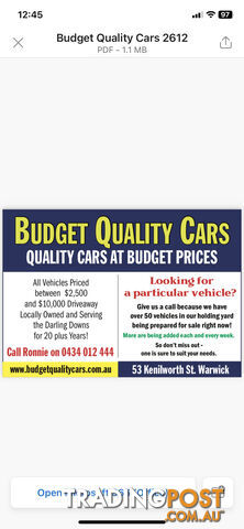 2003 Ford Falcon Sedan Automatic