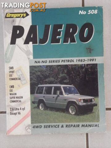 Gregory's Pajero 83 to 91 Service & Repair Manual