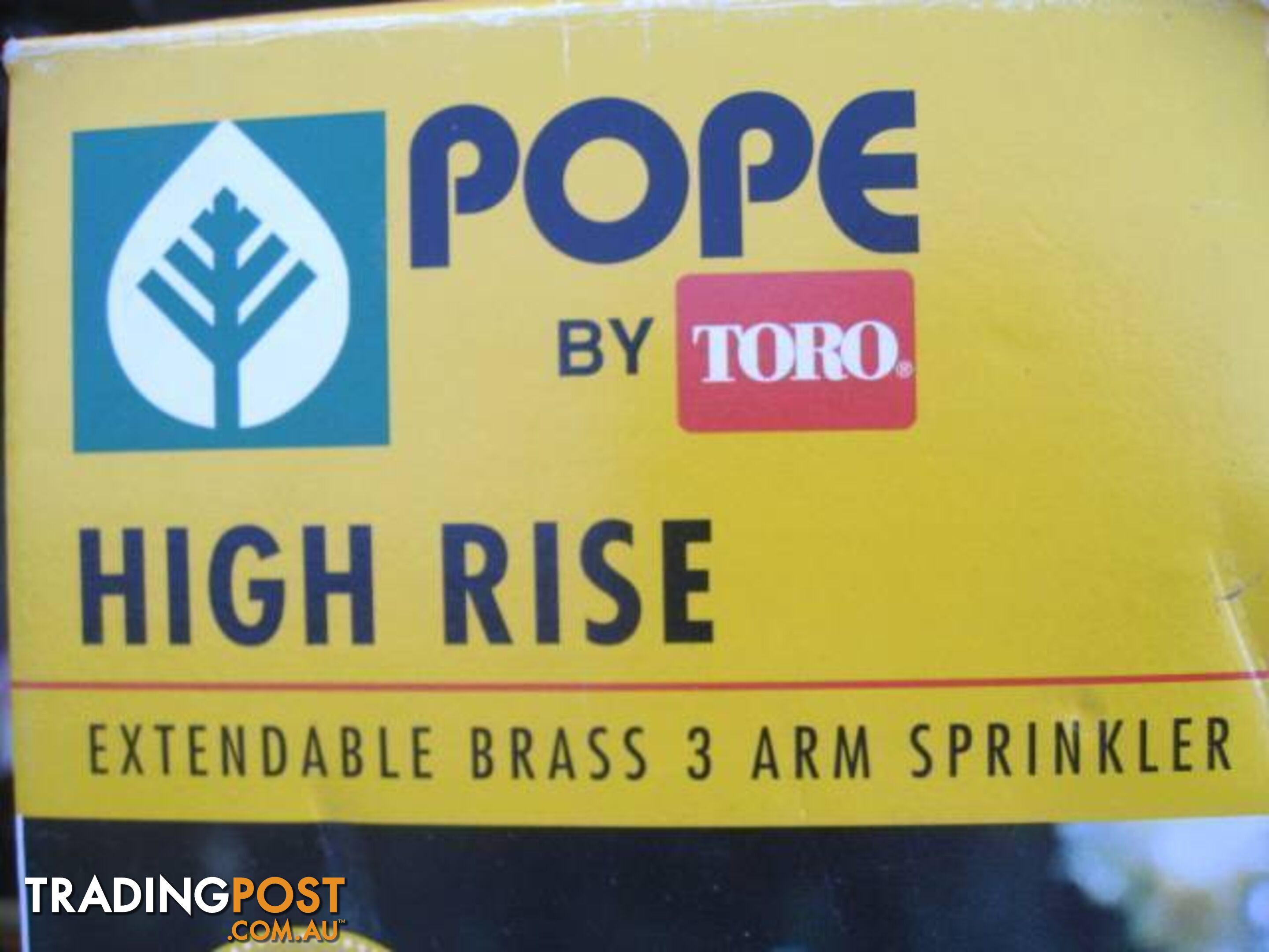 POPE HIGH RISE EXTENDABLE BRASS 3 ARM SPRINKLER NEW IN BOX